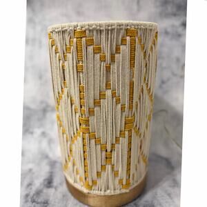 Handmade Vintage-Style Macramé Table Lamp | Artisan Boho | Mango Wood Base